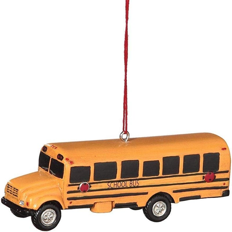 Midwest-CBK School Bus Resin Hanging Christmas Ornament - 3.75 inches
